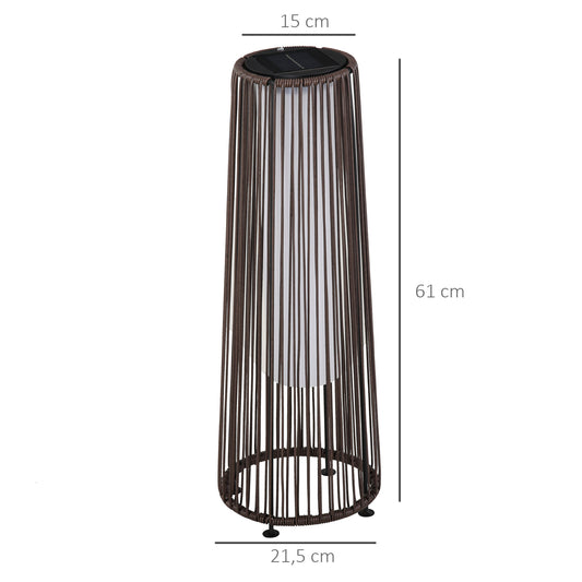 Solar Rattan Outdoor Lantern Light