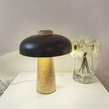 Travertine Mushroom Portable Bedside Night Light