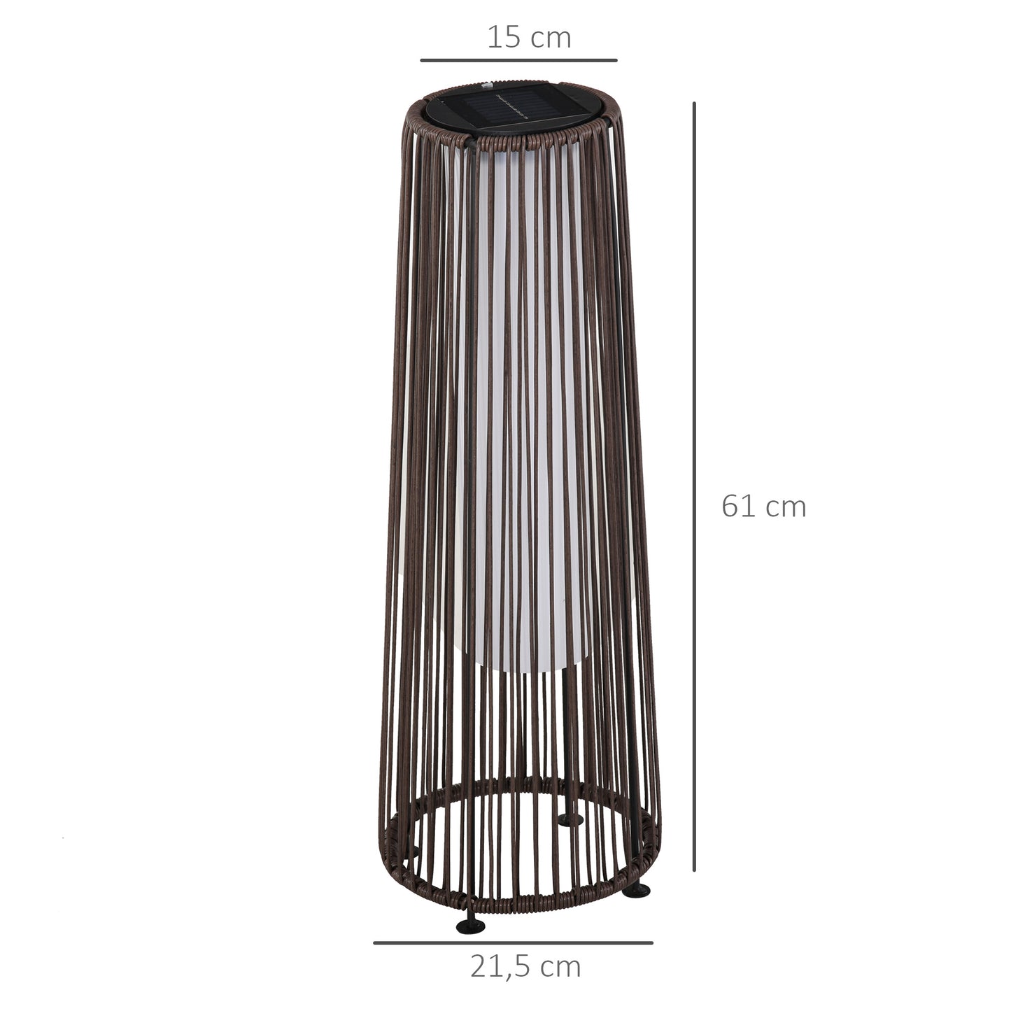 Solar Rattan Outdoor Lantern Light