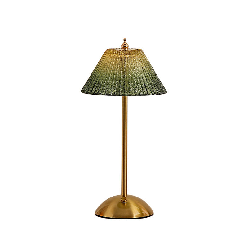 Cream Glass Decorative Bedside Table Lamp