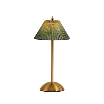 Cream Glass Decorative Bedside Table Lamp