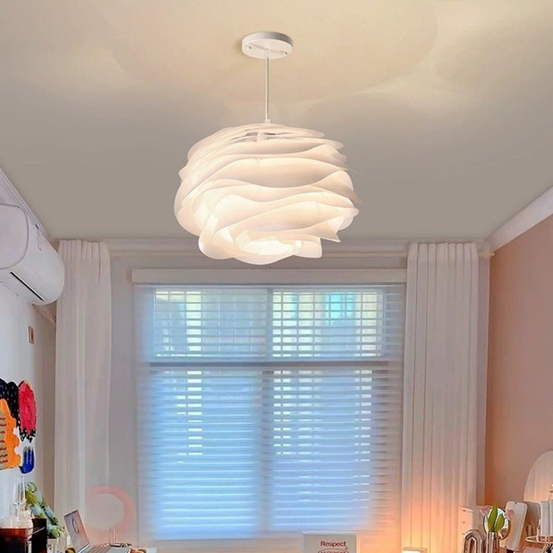 Romantic Rose Petal Bedroom Pendant Lamp
