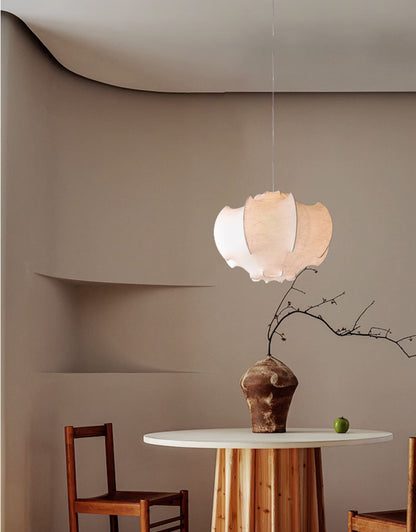 French Vintage Silk Bedside Pendant Lamp