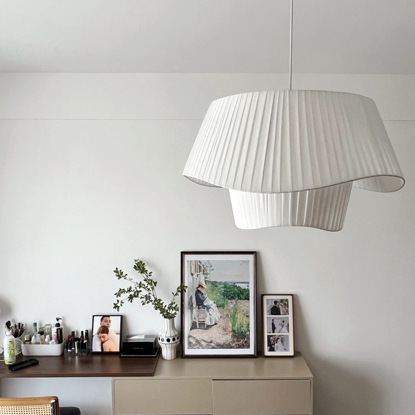 Vintage French Cream Style Pendant Lamp