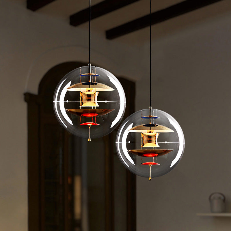 Modern Spherical Planet Atmosphere Pendant Lamp
