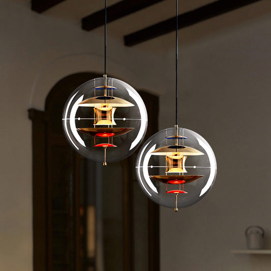 Modern Spherical Planet Atmosphere Pendant Lamp