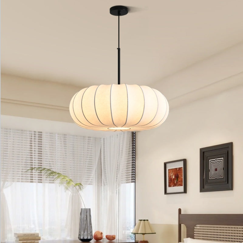 Japanese Zen Silk Pumpkin Pendant Lamp