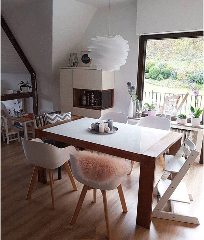 Romantic Rose Petal Bedroom Pendant Lamp