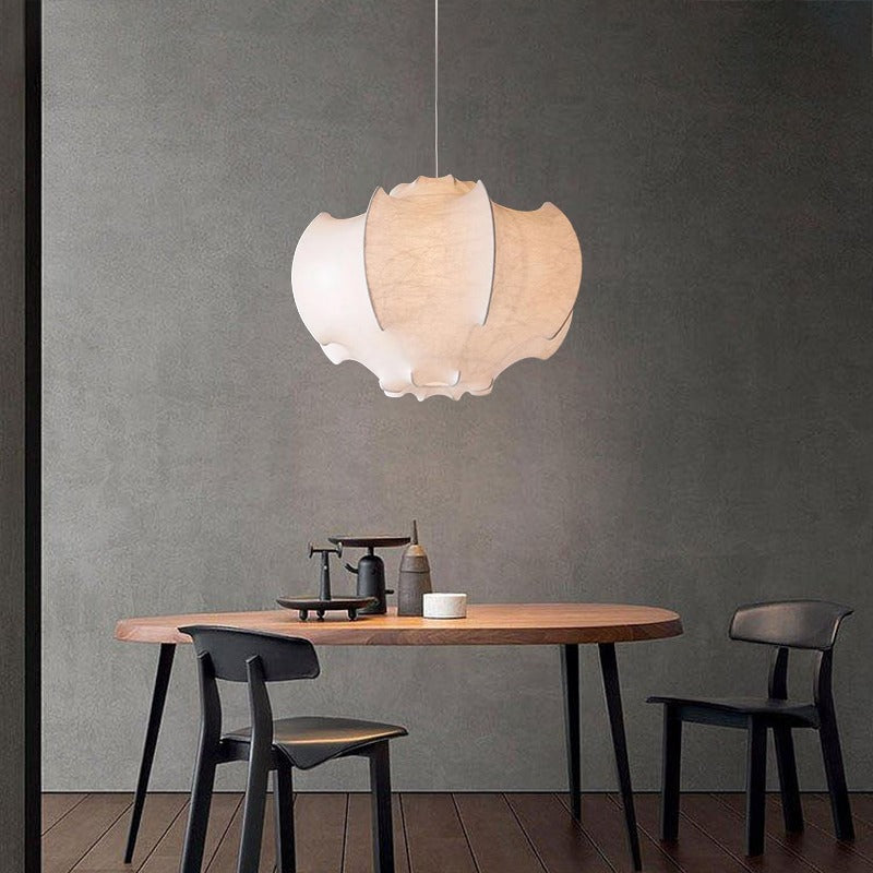 French Vintage Silk Bedside Pendant Lamp