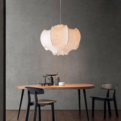 French Vintage Silk Bedside Pendant Lamp
