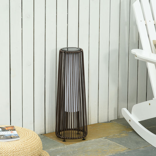 Solar Rattan Outdoor Lantern Light