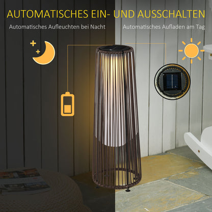 Solar Rattan Outdoor Lantern Light