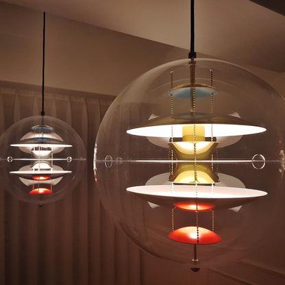 Modern Spherical Planet Atmosphere Pendant Lamp