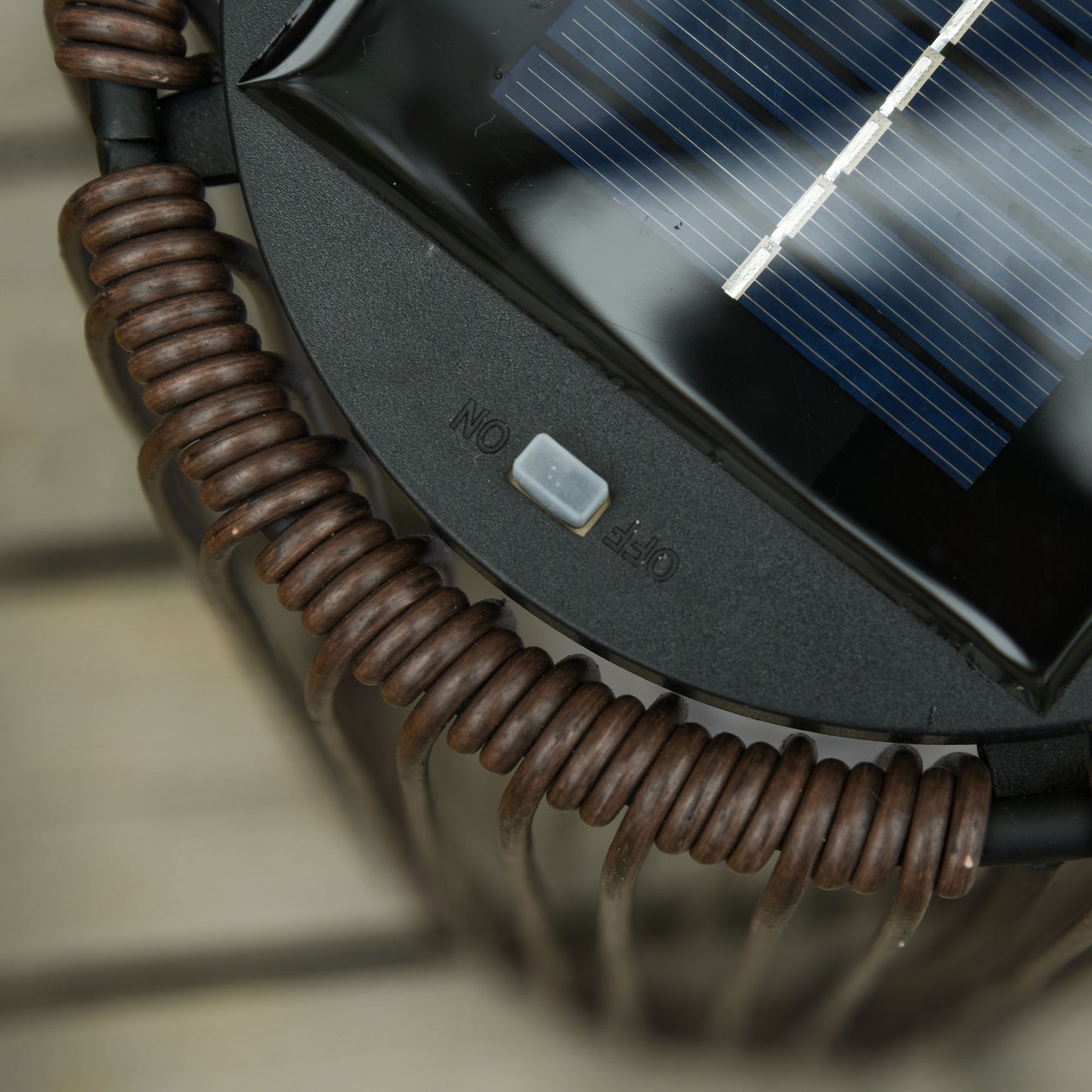 Solar Rattan Outdoor Lantern Light