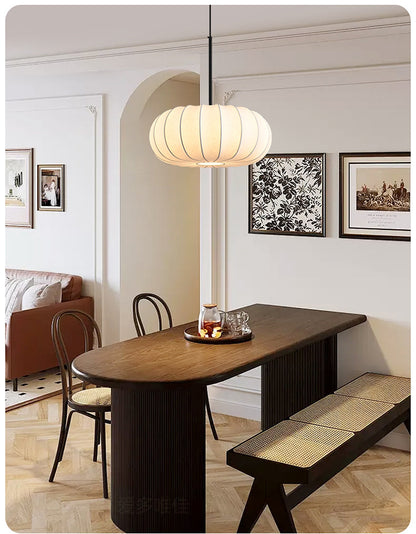 Japanese Zen Silk Pumpkin Pendant Lamp