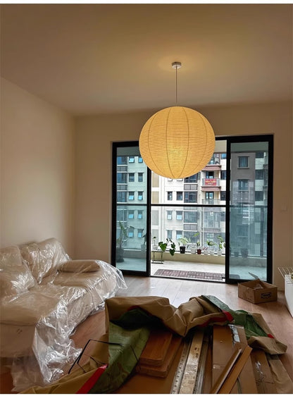 Wabi Sabi Rice Paper Lantern Pendant