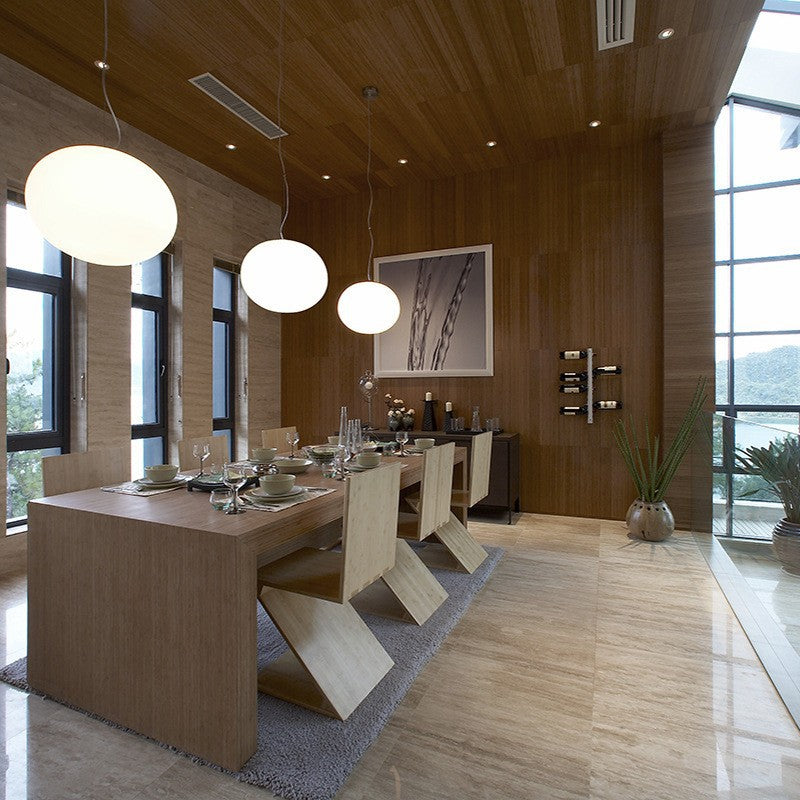 Modern White Glass Sphere Pendant Lamp