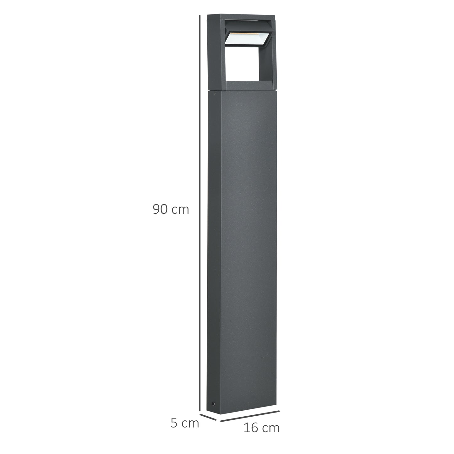 Outdoor LED Bollard Light with Adjustable Beam Angle
