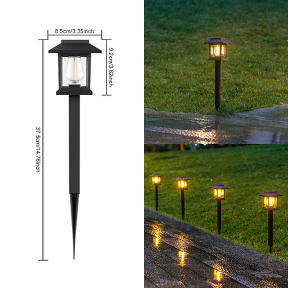Vintage LED Solar Garden Stake Light