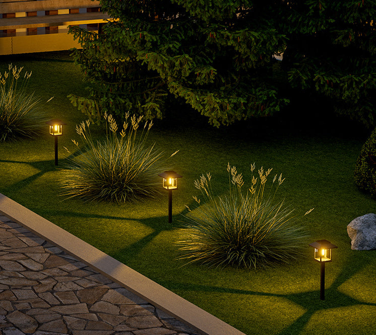 Vintage LED Solar Garden Stake Light