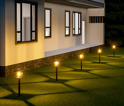 Vintage LED Solar Garden Stake Light