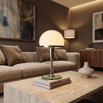 Bauhaus Glass Pull Switch Table Lamp