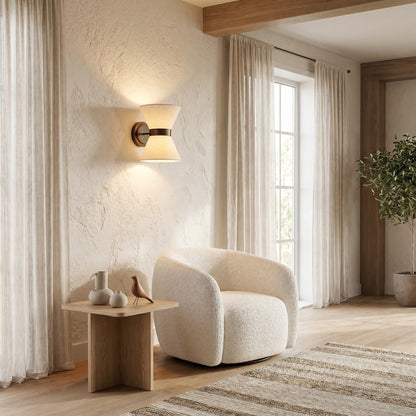 Minimalist Wabi Sabi Fabric Wall Light