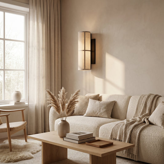 Wabi Sabi Fabric Bedside Wall Light