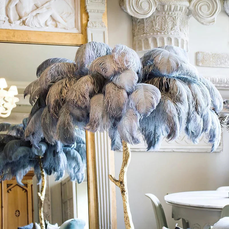 Ostrich Feather Floor Light