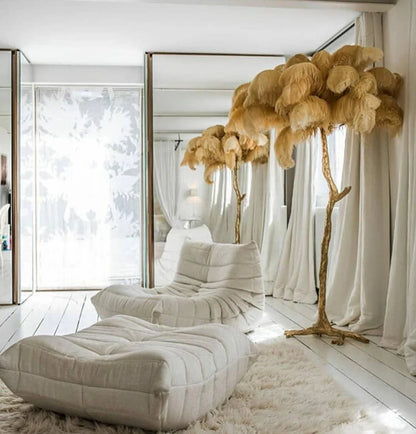 Ostrich Feather Floor Light