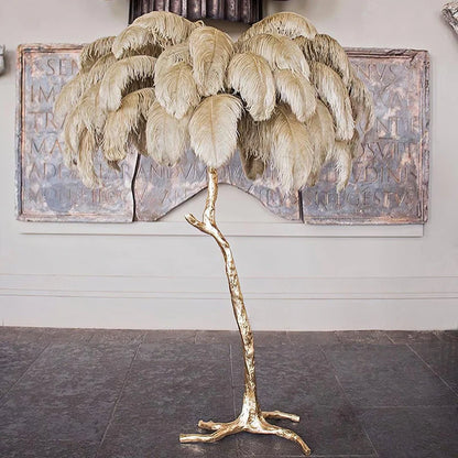 Ostrich Feather Floor Light