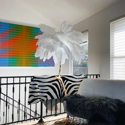 Ostrich Feather Floor Light