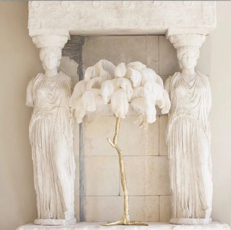 Ostrich Feather Floor Light