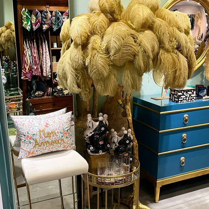 Ostrich Feather Floor Light