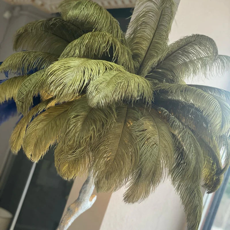 Ostrich Feather Floor Light