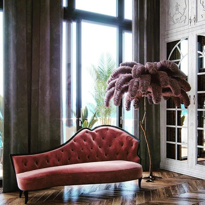 Ostrich Feather Floor Light