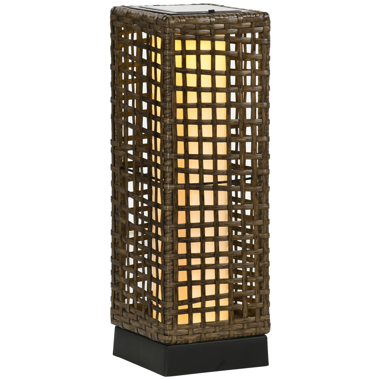 Solar Rattan Outdoor Lantern for Garden & Patio