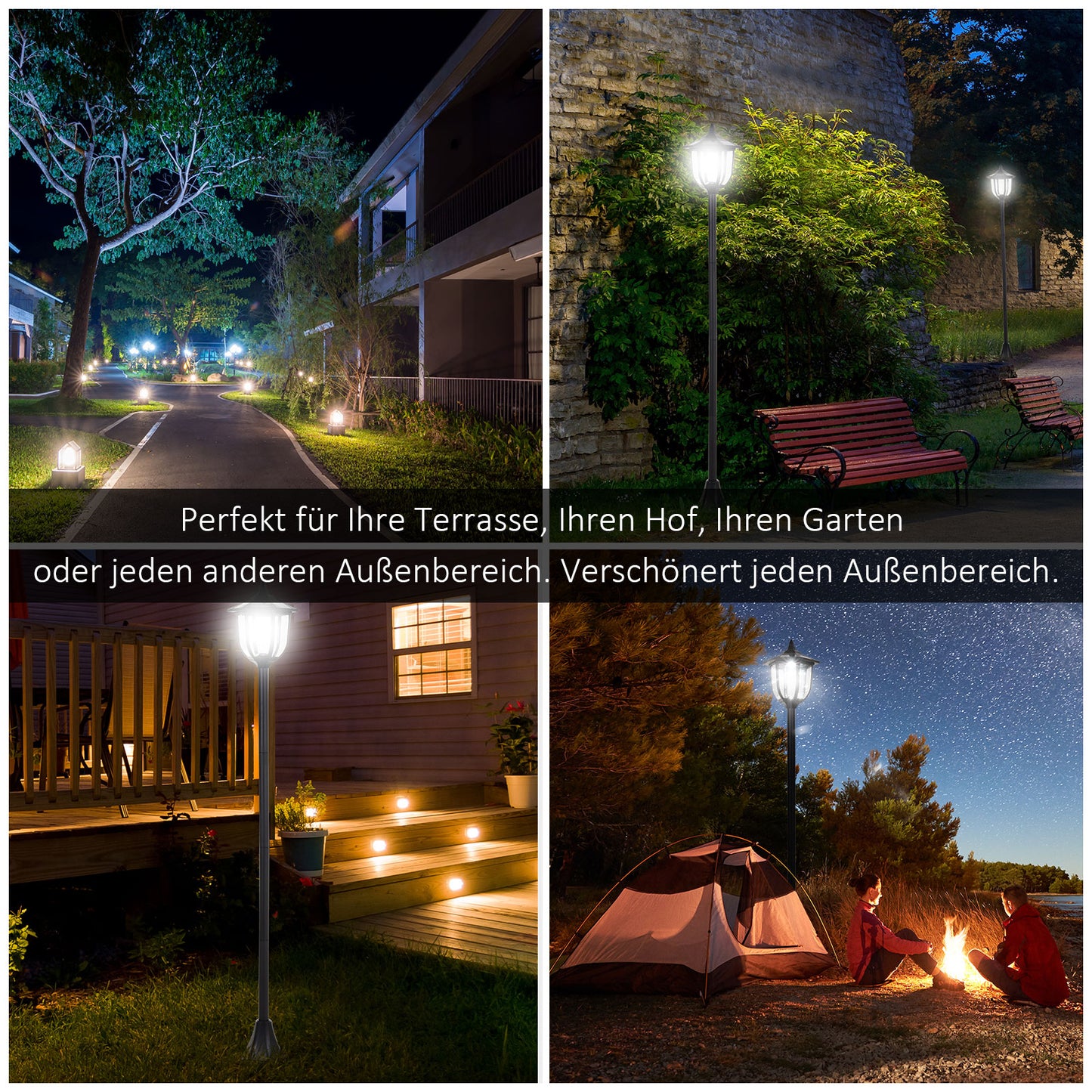 Solar Garden Path Light with Dusk Sensor
