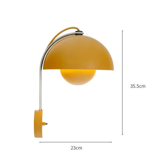 Elegant Bud Shape Bedside Wall Light