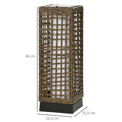 Solar Rattan Outdoor Lantern for Garden & Patio