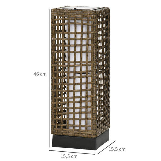 Solar Rattan Outdoor Lantern for Garden & Patio