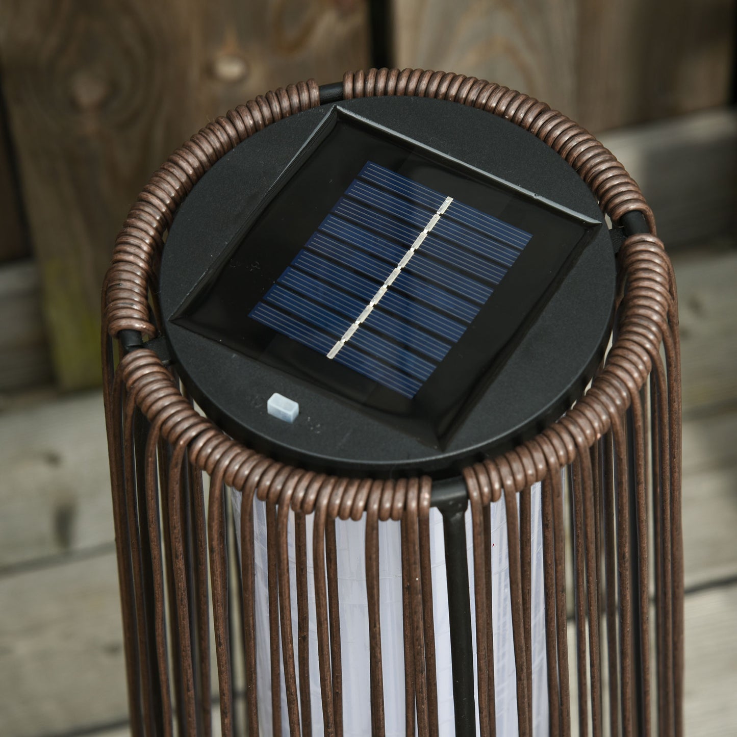 Solar Rattan Outdoor Lantern Light