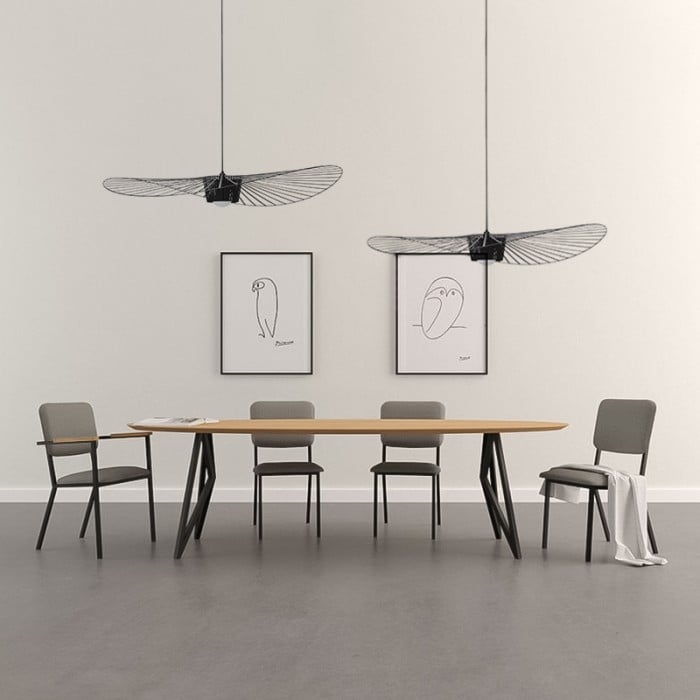 Industrial Design Straw Hat Pendant Lamp HL112