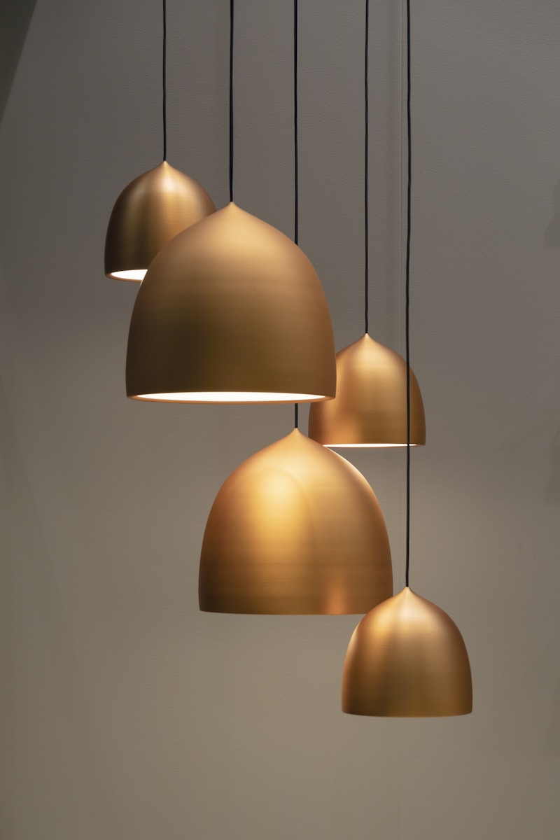 Bauhaus zonsondergang sfeer hanglamp warm amberkleurig