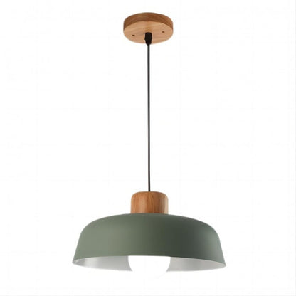 Scandinavian Wooden Bowl Shape Kitchen Pendant Lamp